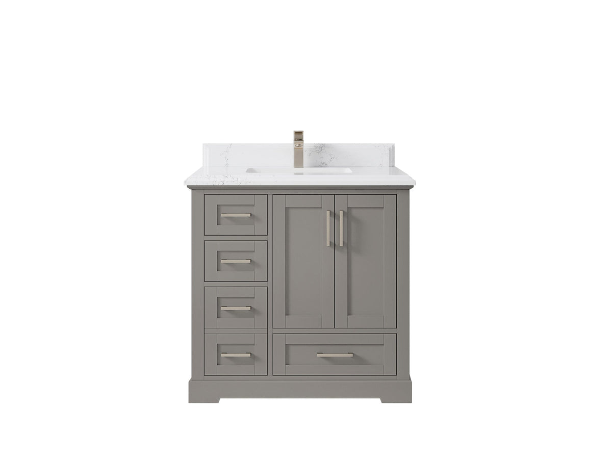 Boston 36" W x 22" D Center Sink Vanity for Modern Bathroom Spaces - Willow Bath and Vanity