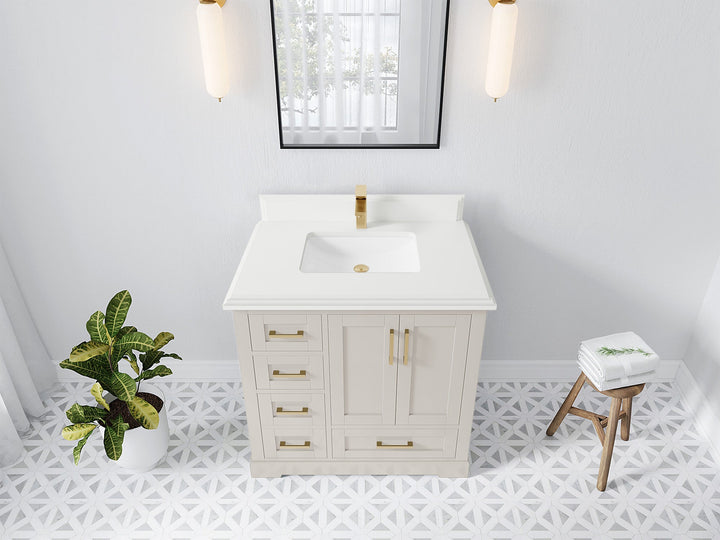 Boston 36" W x 22" D Center Sink Vanity for Modern Bathroom Spaces - photo 47