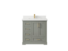 Boston 36 in. W x 22 in. D Center Sink Bathroom Vanity - photo 41