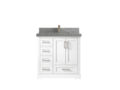 Boston 36" W x 22" D Center Sink Vanity for Modern Bathroom Spaces - Willow Bath and Vanity