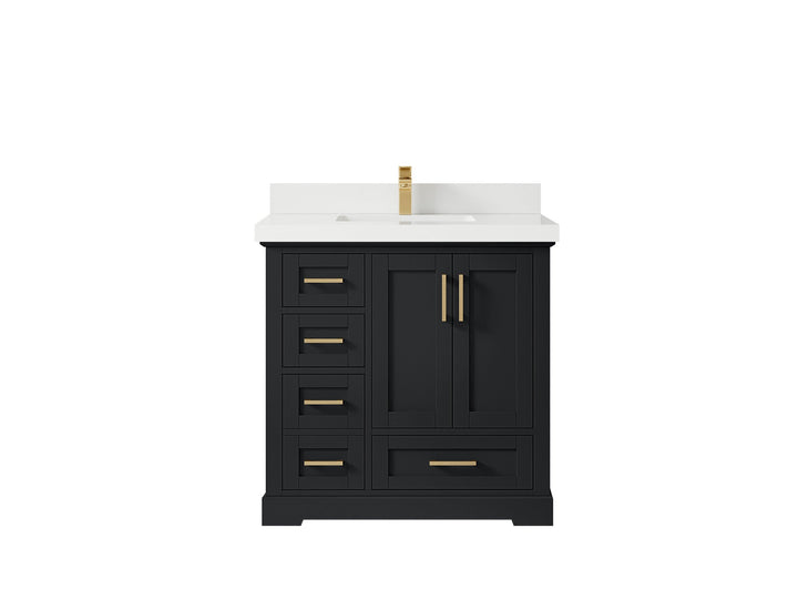 Boston 36" W x 22" D Center Sink Vanity for Modern Bathroom Spaces - photo 42