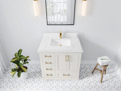 Boston 36 in. W x 22 in. D Center Sink Bathroom Vanity - photo 45