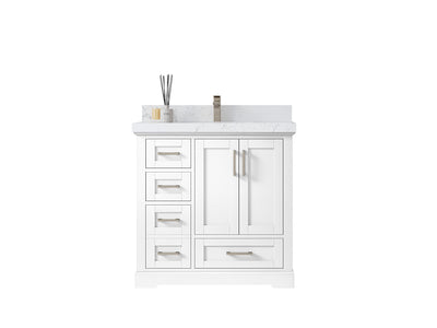 Boston 36" W x 22" D Center Sink Vanity for Modern Bathroom Spaces - Willow Bath and Vanity