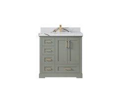 Boston 36 in. W x 22 in. D Center Sink Bathroom Vanity - photo 19