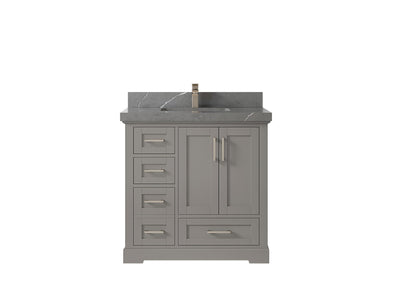 Boston 36" W x 22" D Center Sink Vanity for Modern Bathroom Spaces - Willow Bath and Vanity