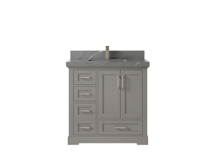 Boston 36" W x 22" D Center Sink Vanity for Modern Bathroom Spaces - photo 31