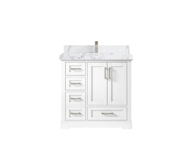Boston 36" W x 22" D Center Sink Vanity for Modern Bathroom Spaces - Willow Bath and Vanity