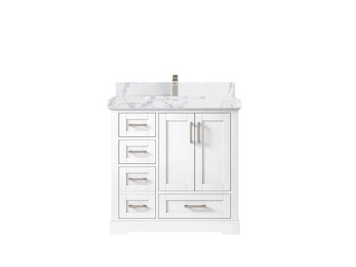 Boston 36" W x 22" D Center Sink Vanity for Modern Bathroom Spaces - photo 24