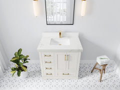 Boston 36 in. W x 22 in. D Center Sink Bathroom Vanity - photo 27
