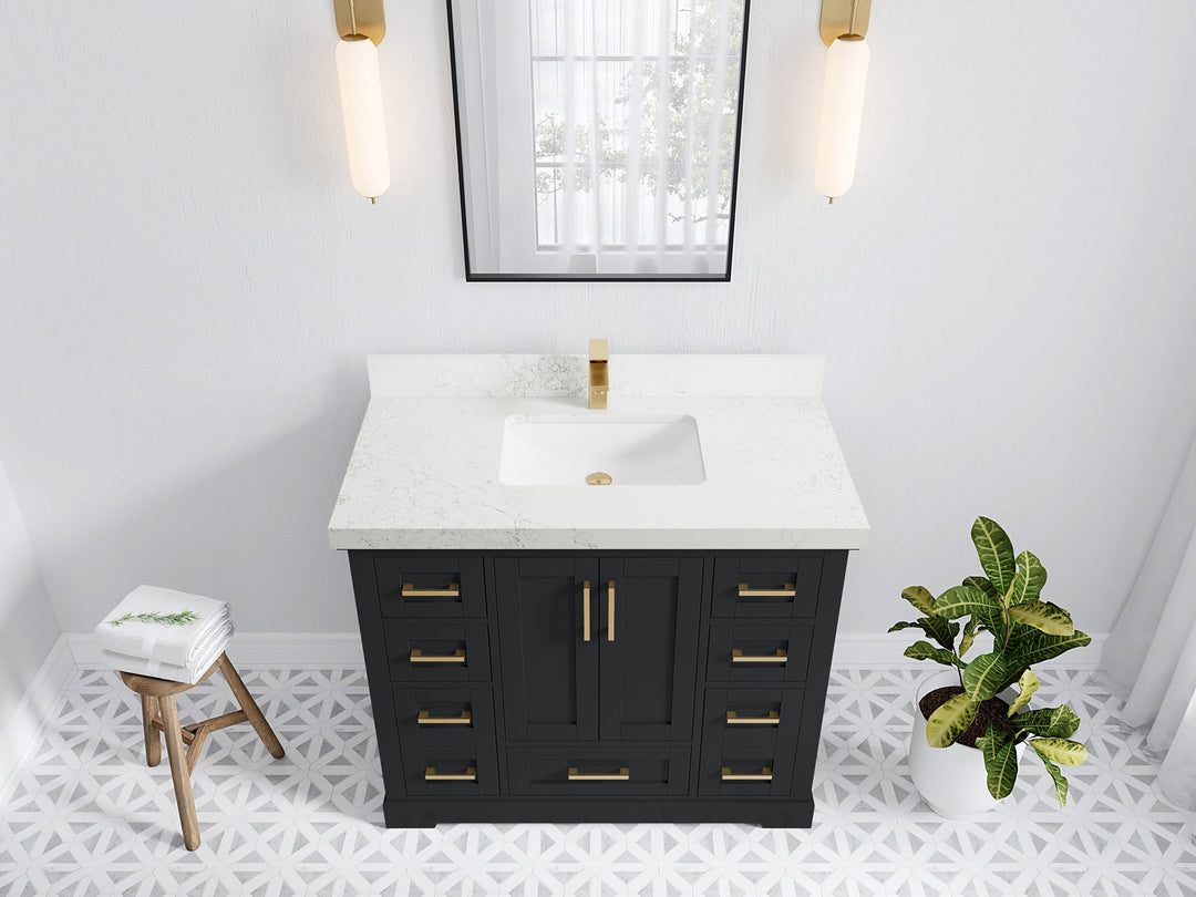 Boston 42 in. W x 22 in. D Single Sink Bathroom Vanity - Willow Bath and Vanity
