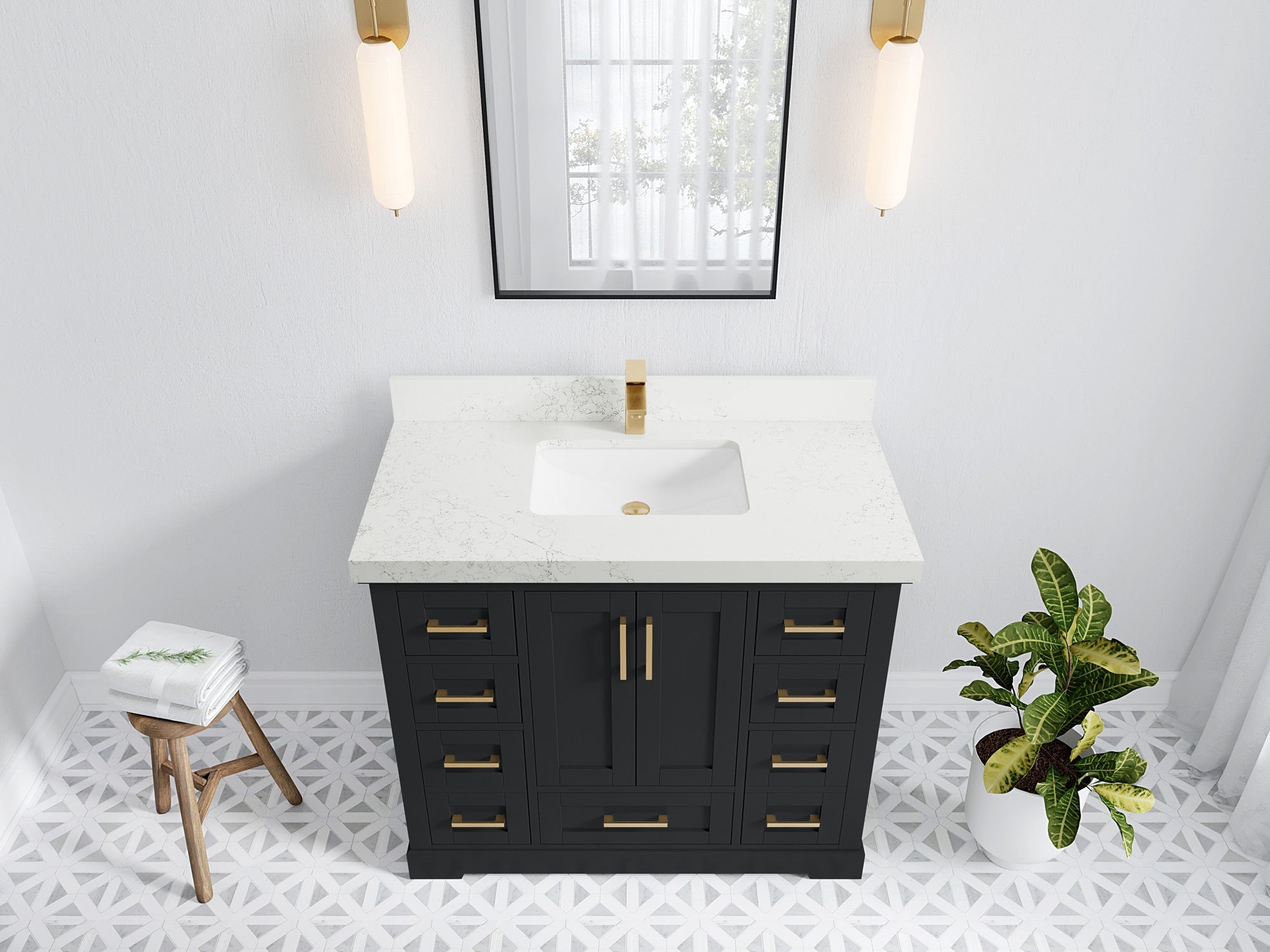 Boston 42 in. W x 22 in. D Single Sink Bathroom Vanity - Willow Bath and Vanity