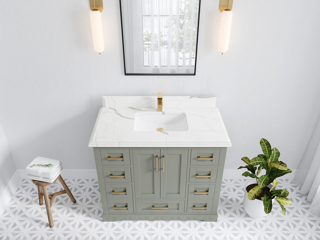Boston 42 in. W x 22 in. D Single Sink Bathroom Vanity - Willow Bath and Vanity