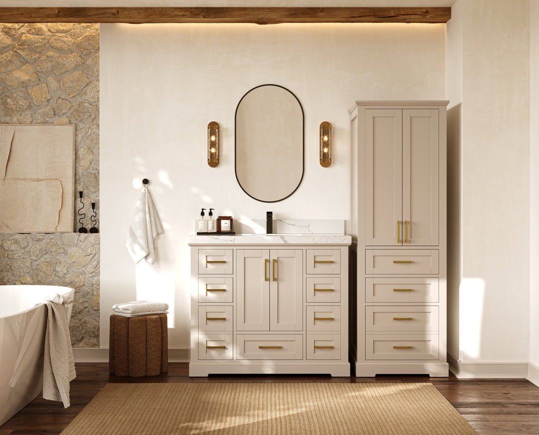 Boston 42 in. W x 22 in. D Single Sink Bathroom Vanity - Willow Bath and Vanity