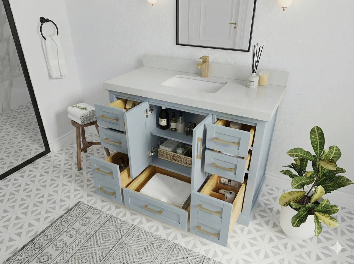 Boston 42 in. W x 22 in. D Single Sink Bathroom Vanity - Willow Bath and Vanity