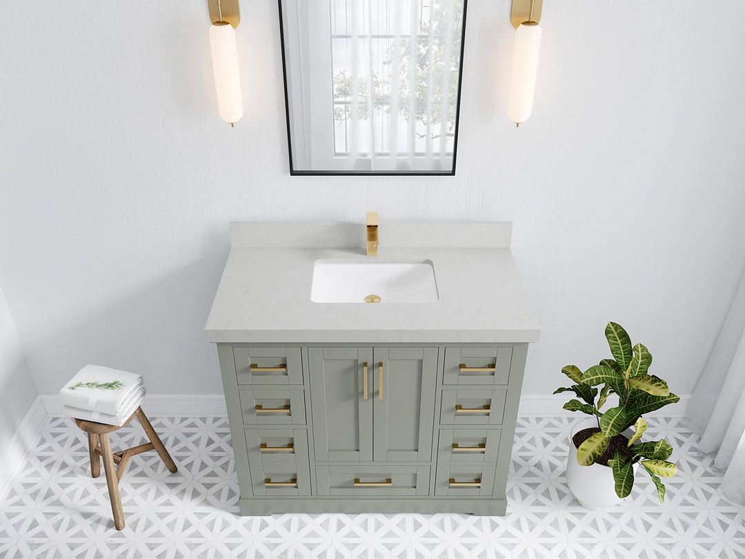 Boston 42 in. W x 22 in. D Single Sink Bathroom Vanity - Willow Bath and Vanity