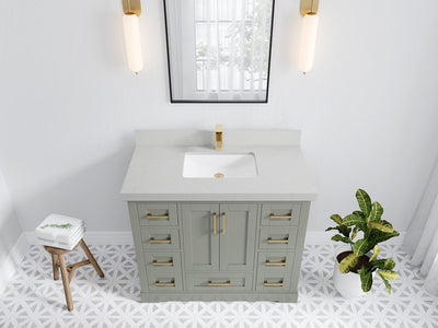 Boston 42 in. W x 22 in. D Single Sink Bathroom Vanity - Willow Bath and Vanity