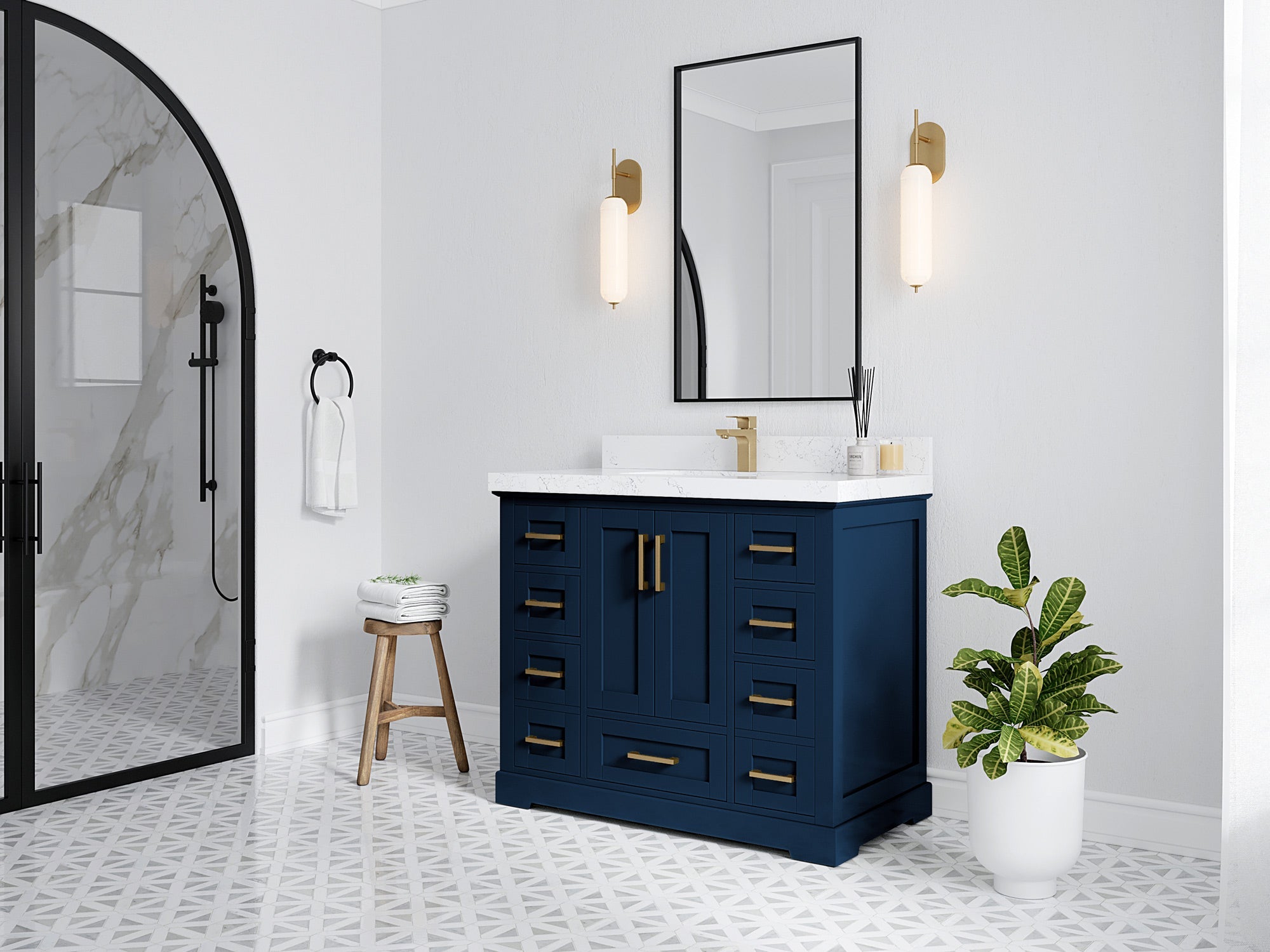 Boston 42 in. W x 22 in. D Single Sink Bathroom Vanity - Willow Bath and Vanity