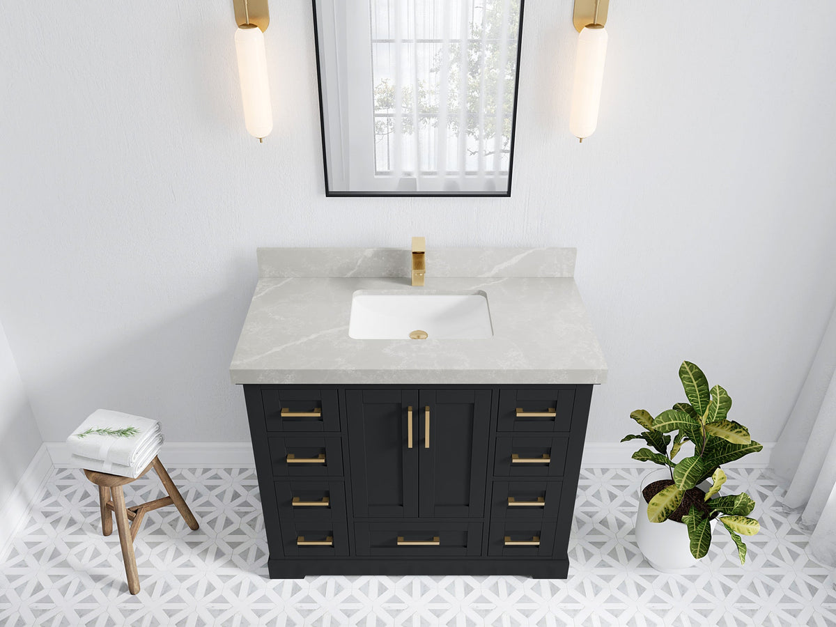 Boston 42 in. W x 22 in. D Single Sink Bathroom Vanity - Willow Bath and Vanity