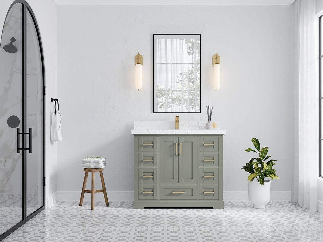 Boston 42 in. W x 22 in. D Single Sink Bathroom Vanity - Willow Bath and Vanity