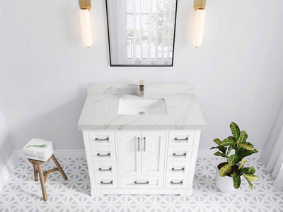 Boston 42 in. W x 22 in. D Single Sink Bathroom Vanity - Willow Bath and Vanity