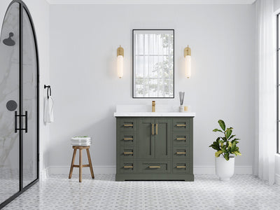 Boston 42 in. W x 22 in. D Single Sink Bathroom Vanity - Willow Bath and Vanity