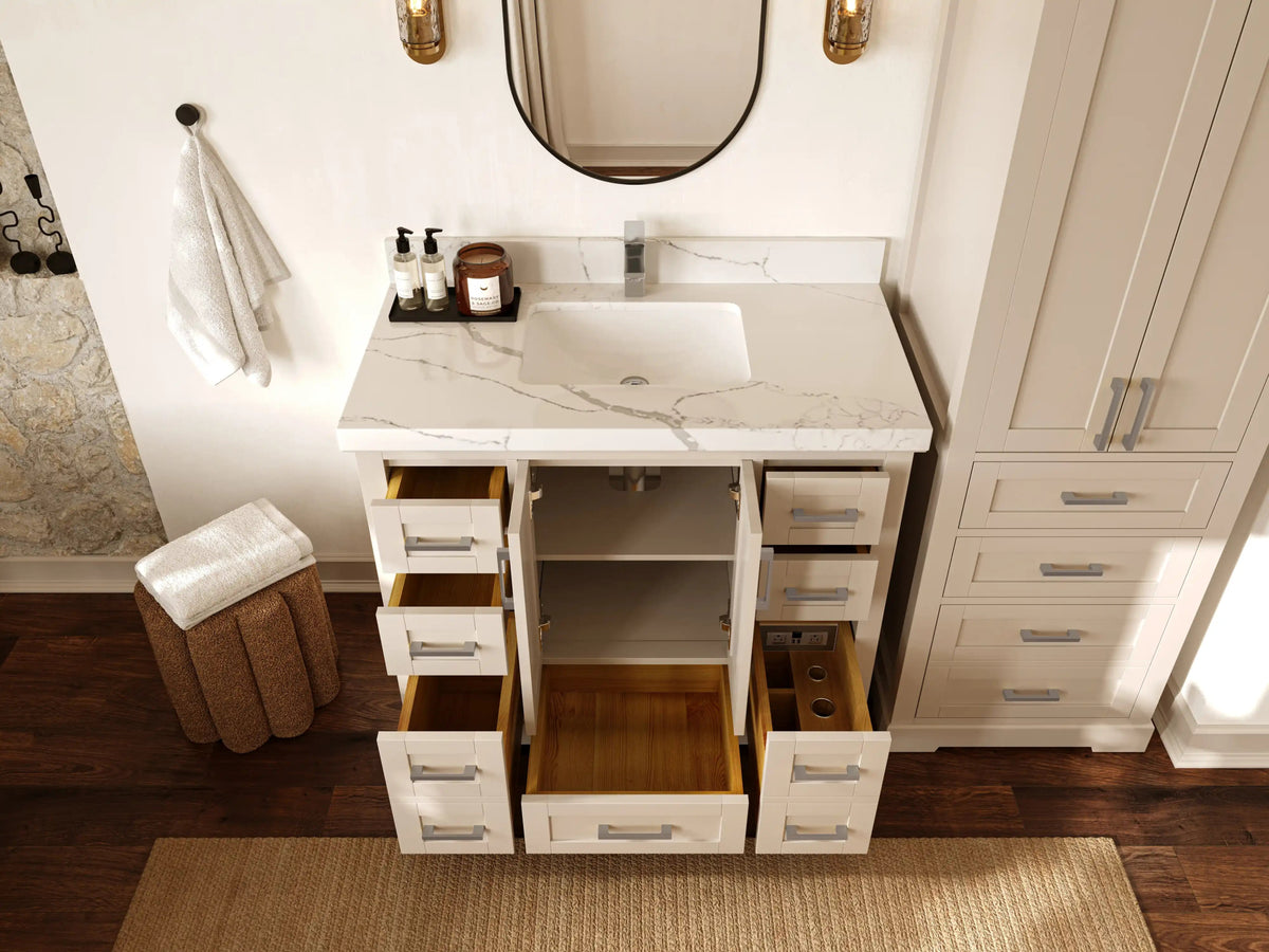 Boston 42 in. W x 22 in. D Single Sink Bathroom Vanity - Willow Bath and Vanity