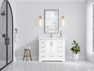 Boston 42 in. W x 22 in. D Single Sink Bathroom Vanity - Willow Bath and Vanity