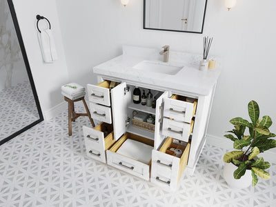 Boston 42 in. W x 22 in. D Single Sink Bathroom Vanity - Willow Bath and Vanity
