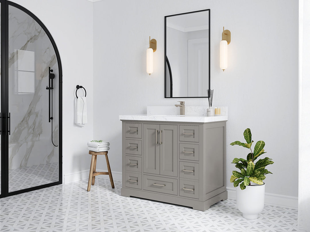 Boston 42 in. W x 22 in. D Single Sink Bathroom Vanity - Willow Bath and Vanity