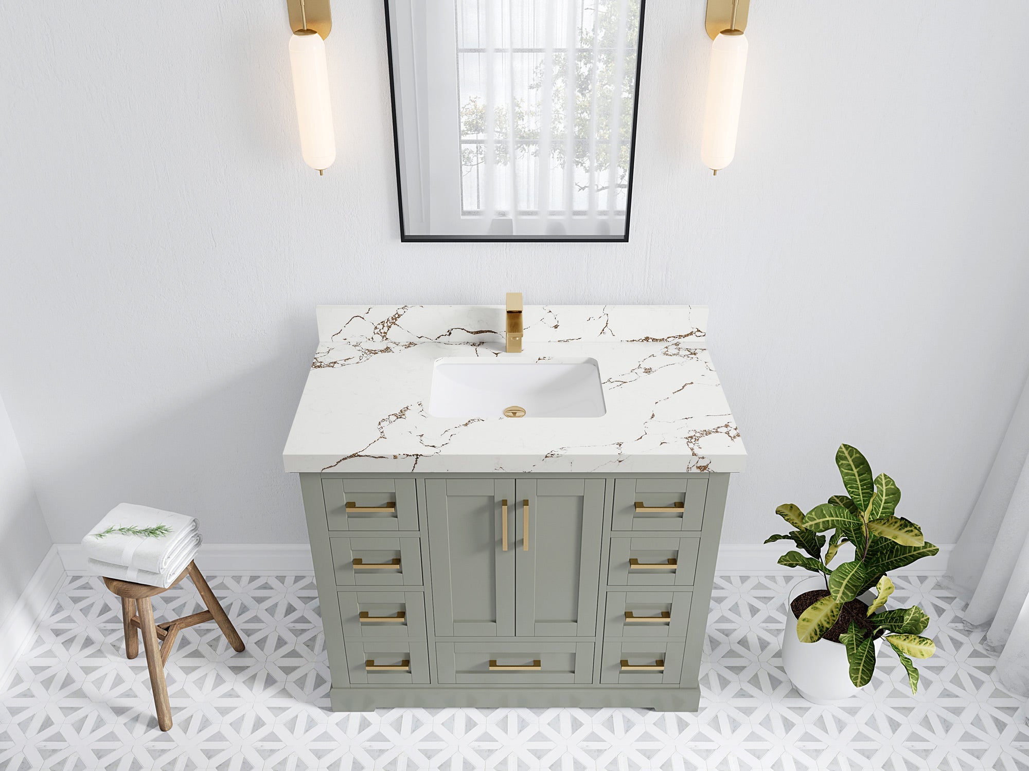 Boston 42 in. W x 22 in. D Single Sink Bathroom Vanity - Willow Bath and Vanity