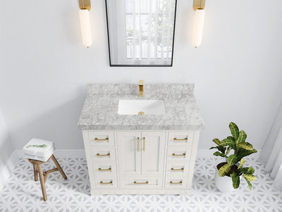 Boston 42 in. W x 22 in. D Single Sink Bathroom Vanity - Willow Bath and Vanity
