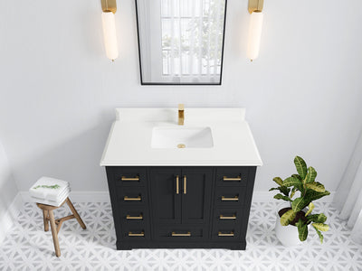 Boston 42 in. W x 22 in. D Single Sink Bathroom Vanity - Willow Bath and Vanity