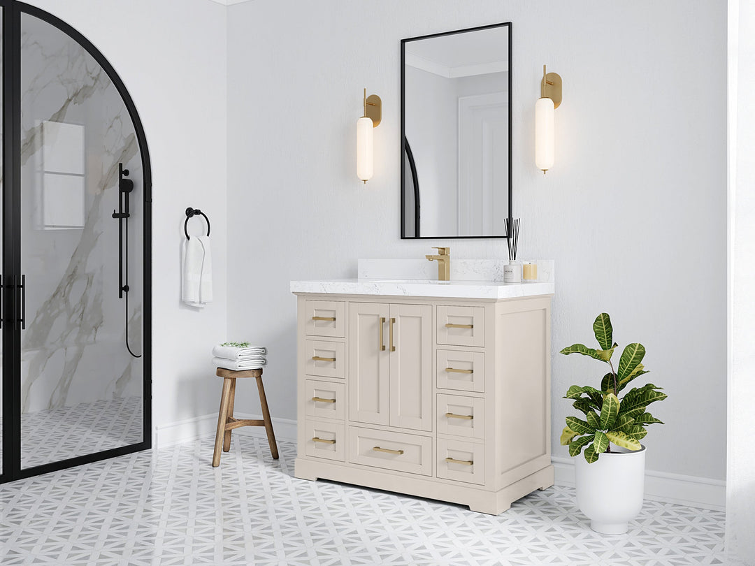 Boston 42 in. W x 22 in. D Single Sink Bathroom Vanity - Willow Bath and Vanity