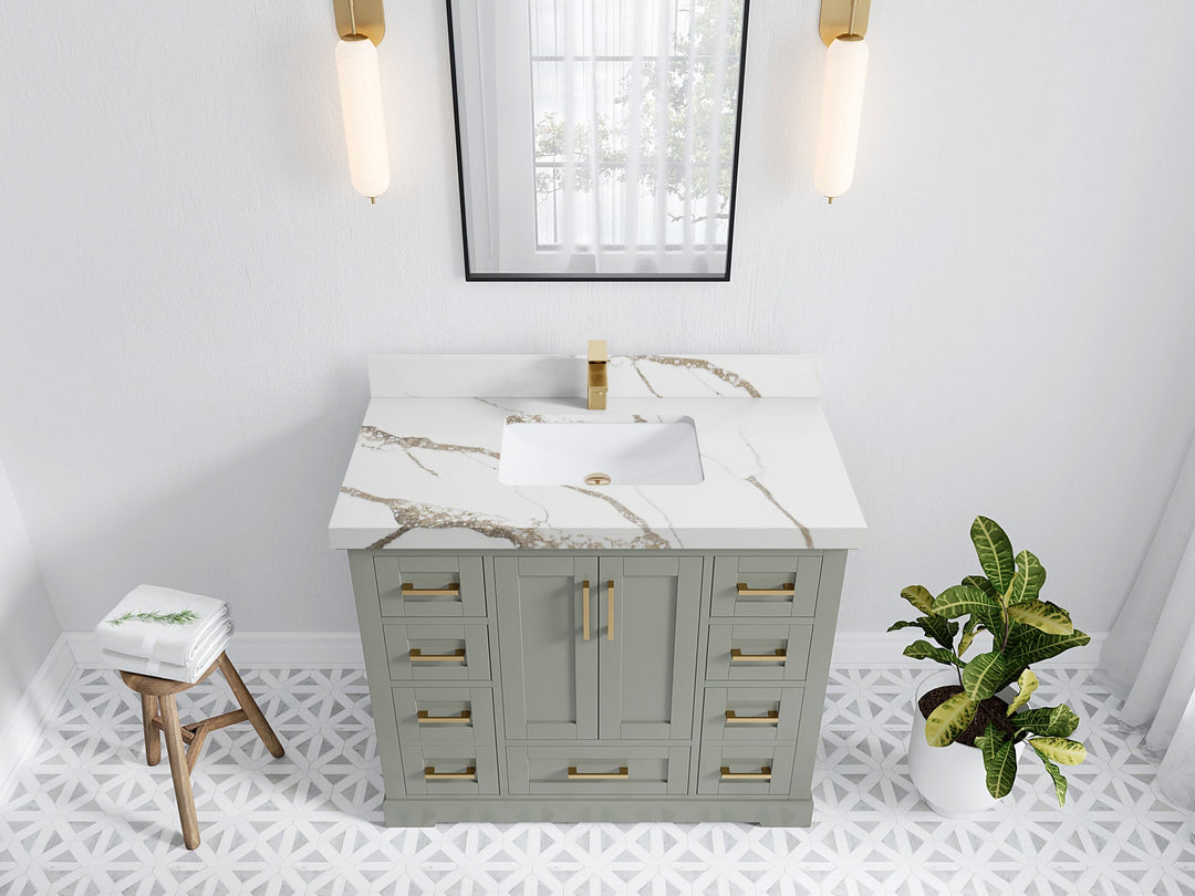 Boston 42 in. W x 22 in. D Single Sink Bathroom Vanity - Willow Bath and Vanity