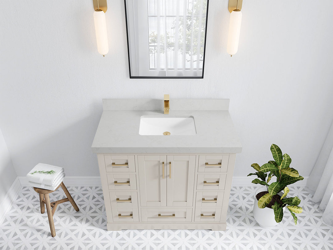 Boston 42 in. W x 22 in. D Single Sink Bathroom Vanity - Willow Bath and Vanity