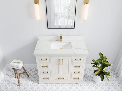 Boston 42 in. W x 22 in. D Single Sink Bathroom Vanity - Willow Bath and Vanity