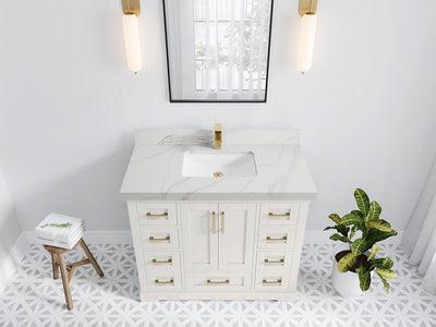 Boston 42 in. W x 22 in. D Single Sink Bathroom Vanity - Willow Bath and Vanity