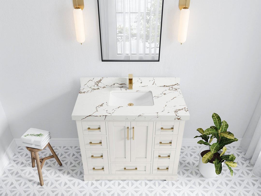 Boston 42 in. W x 22 in. D Single Sink Bathroom Vanity - Willow Bath and Vanity