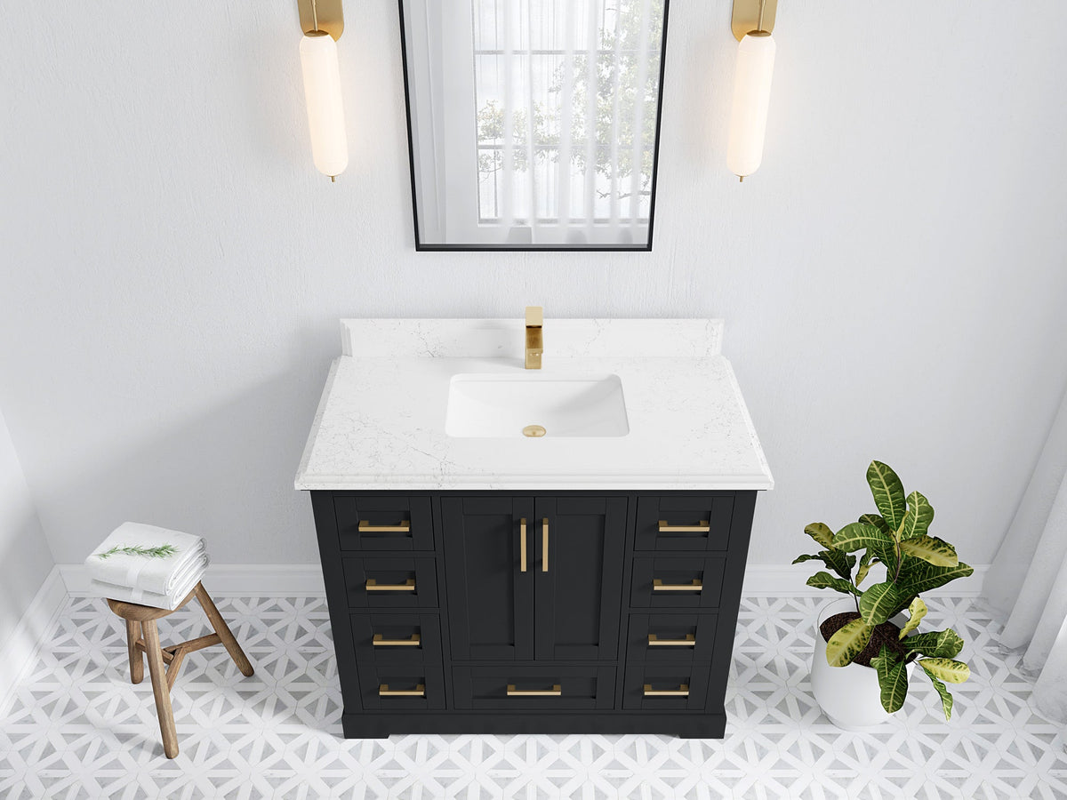 Boston 42 in. W x 22 in. D Single Sink Bathroom Vanity - Willow Bath and Vanity