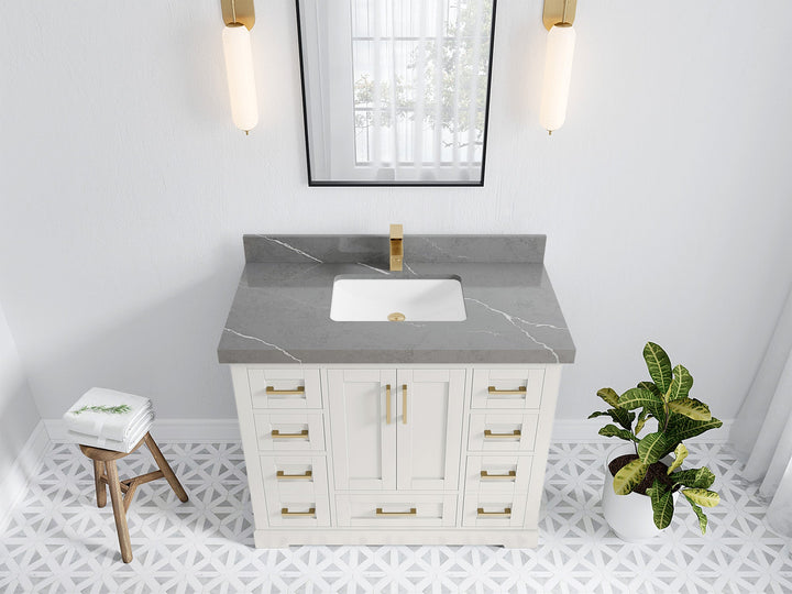 Boston 42 in. W x 22 in. D Single Sink Bathroom Vanity - photo 32
