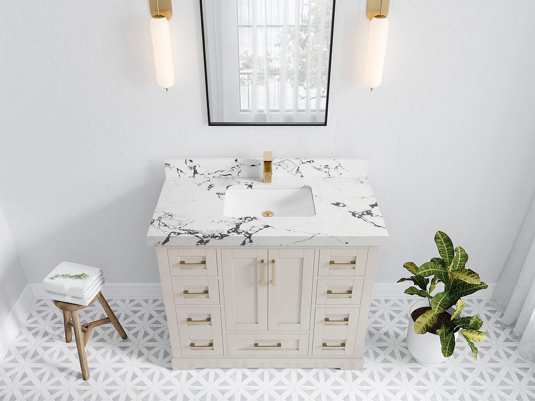 Boston 42 in. W x 22 in. D Single Sink Bathroom Vanity - Willow Bath and Vanity
