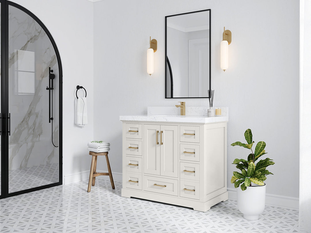 Boston 42 in. W x 22 in. D Single Sink Bathroom Vanity - Willow Bath and Vanity