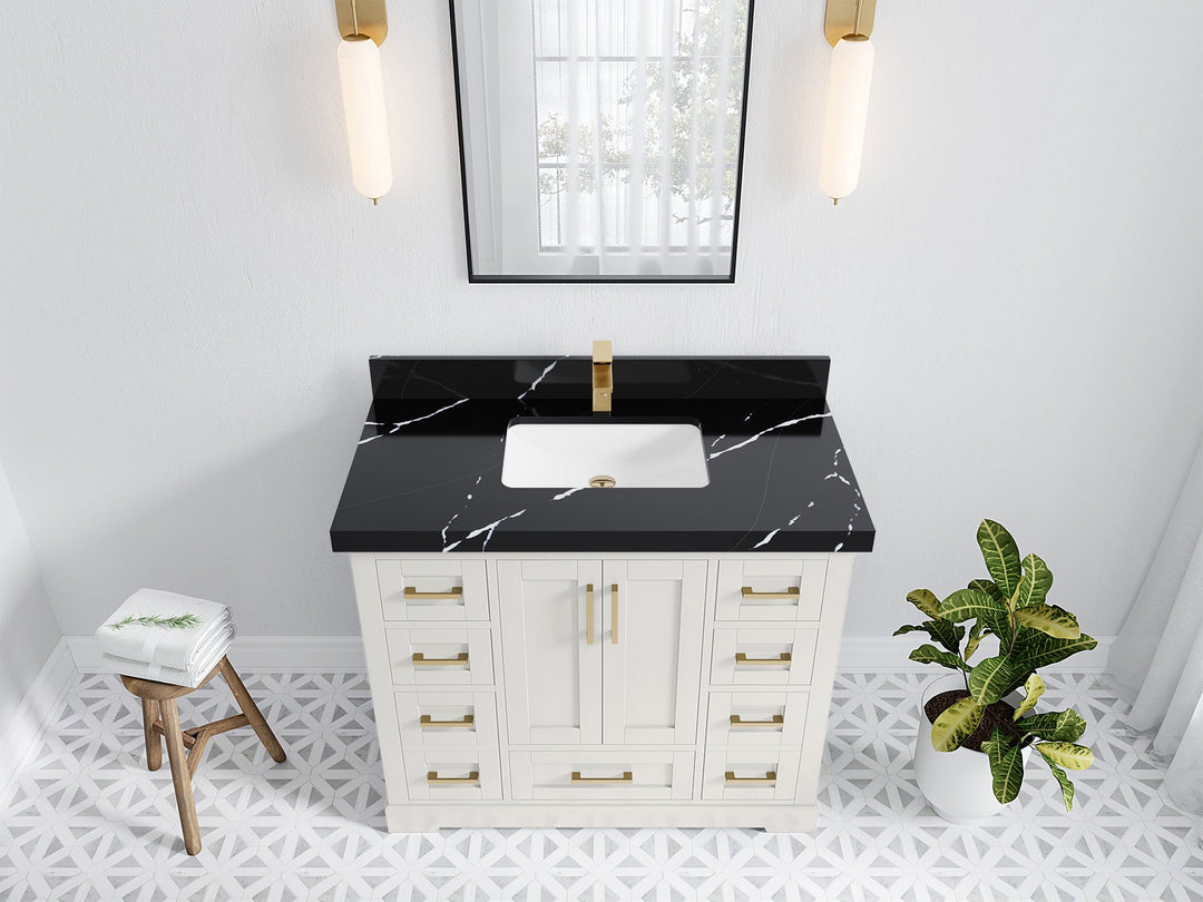 Boston 42 in. W x 22 in. D Single Sink Bathroom Vanity - Willow Bath and Vanity