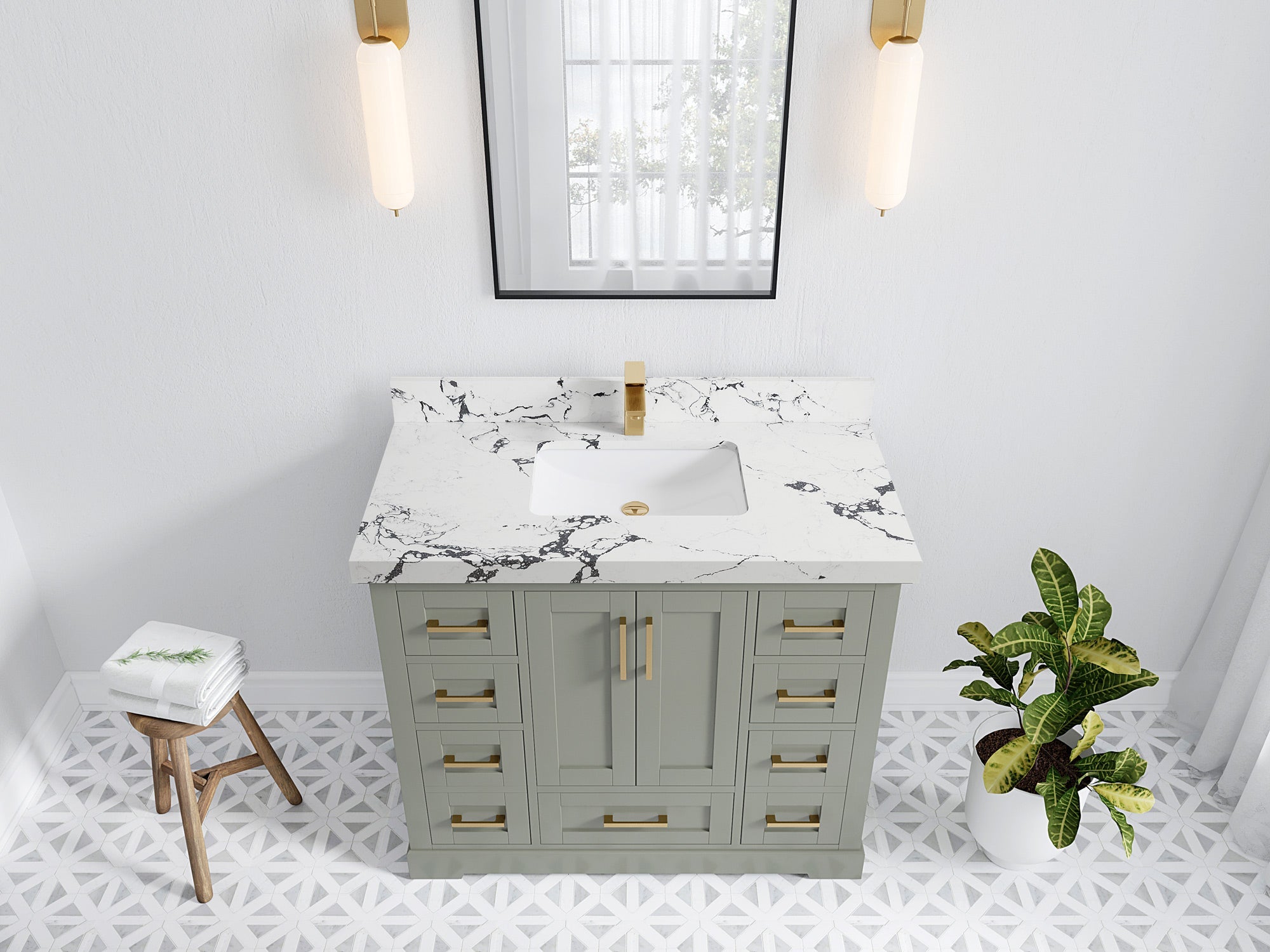 Boston 42 in. W x 22 in. D Single Sink Bathroom Vanity - Willow Bath and Vanity