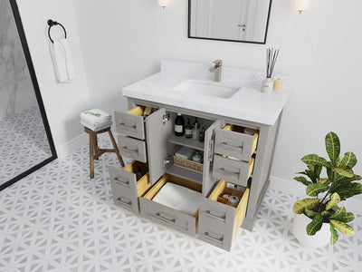 Boston 42 in. W x 22 in. D Single Sink Bathroom Vanity - Willow Bath and Vanity