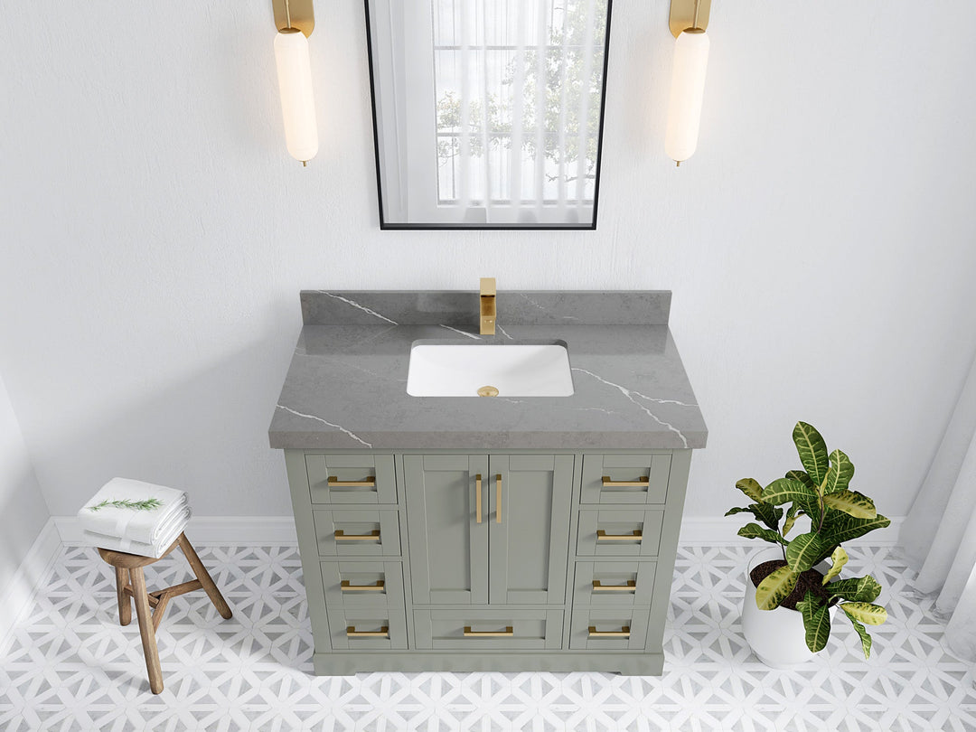 Boston 42 in. W x 22 in. D Single Sink Bathroom Vanity - Willow Bath and Vanity