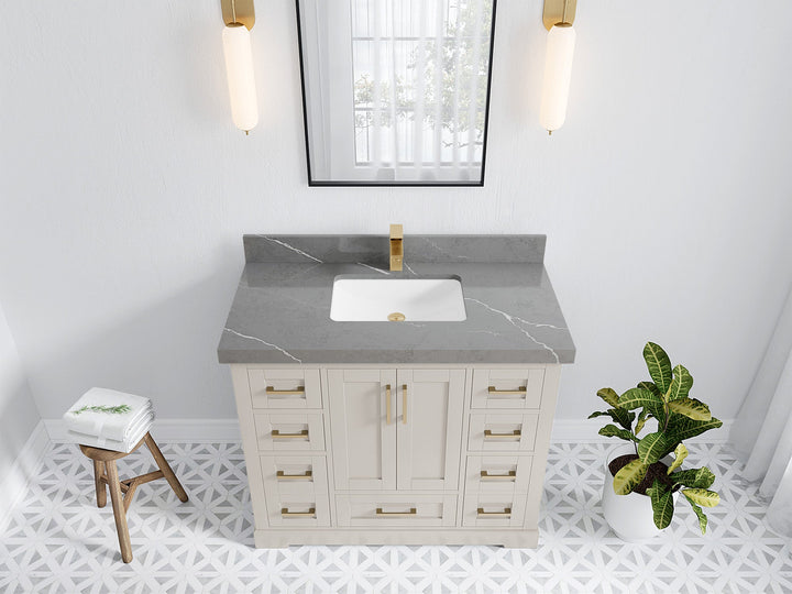 Boston 42 in. W x 22 in. D Single Sink Bathroom Vanity - photo 32