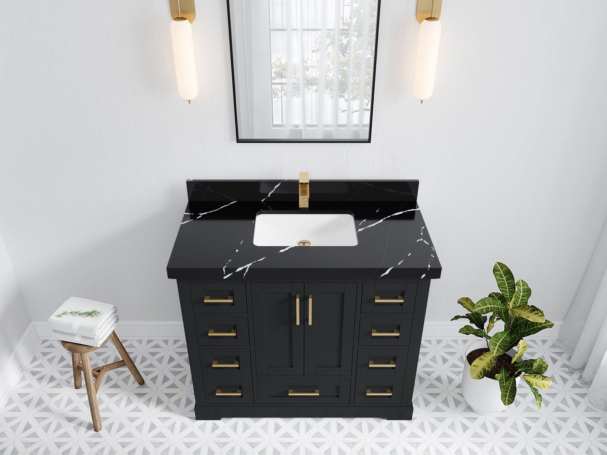 Boston 42 in. W x 22 in. D Single Sink Bathroom Vanity - Willow Bath and Vanity