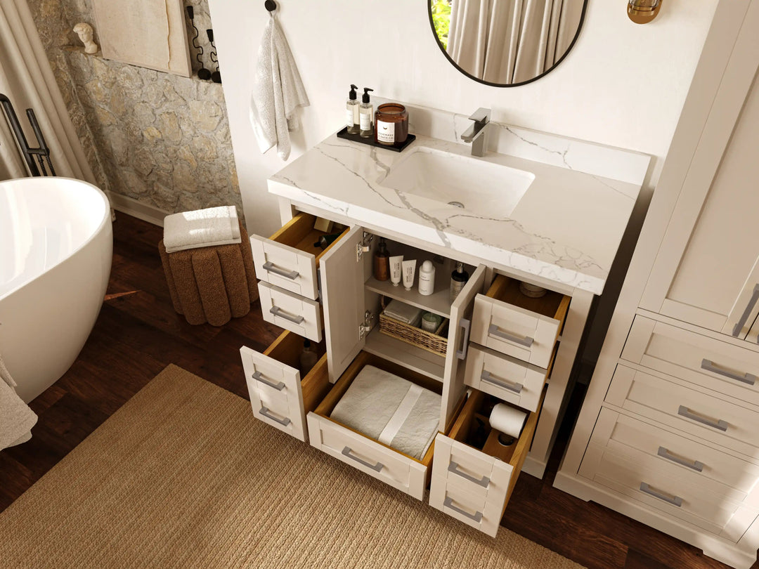 Boston 42 in. W x 22 in. D Single Sink Bathroom Vanity - Willow Bath and Vanity