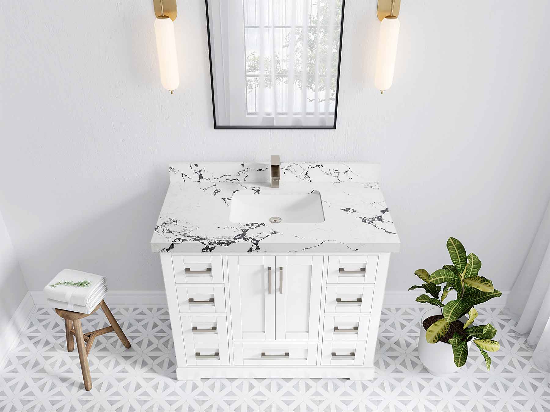 Boston 42 in. W x 22 in. D Single Sink Bathroom Vanity - Willow Bath and Vanity